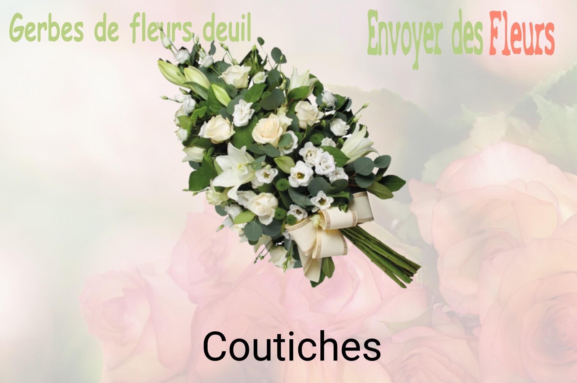 Gerbe de fleurs de deuil livrée à Coutiches